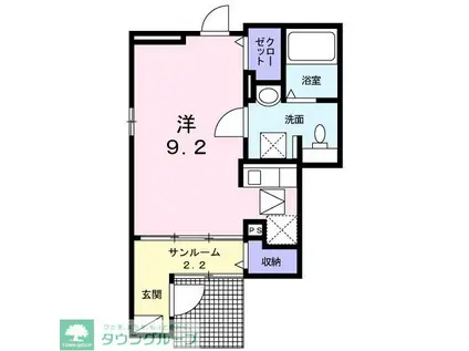 ル・プロミエ(ワンルーム/1階)の間取り写真