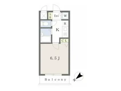 マピエス小平(1K/1階)の間取り写真