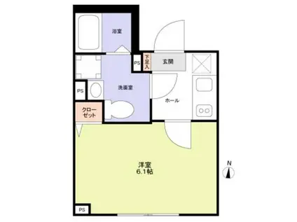 VISTA MAGOME(1K/3階)の間取り写真