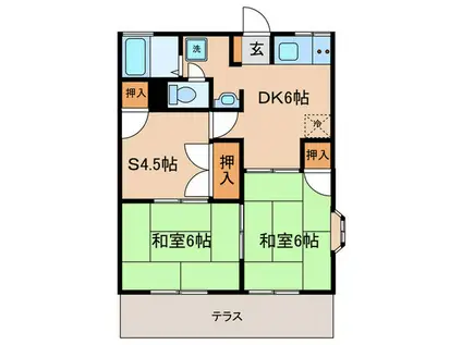 グランメール(2SDK/1階)の間取り写真