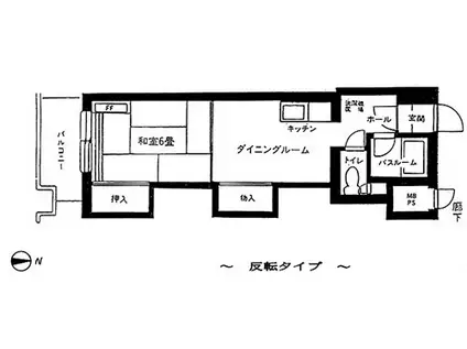 プレジデントハイム(1DK/1階)の間取り写真
