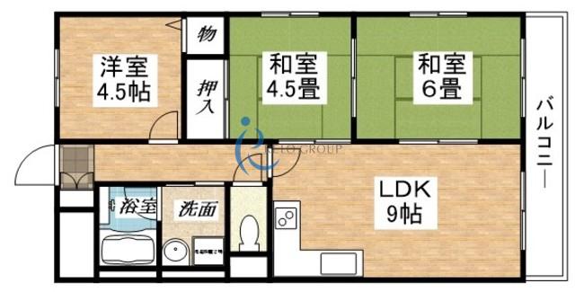 メゾンラシャンテ(3LDK/2階)の間取り写真