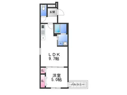 シャルマンエイトII番館(1LDK/3階)の間取り写真