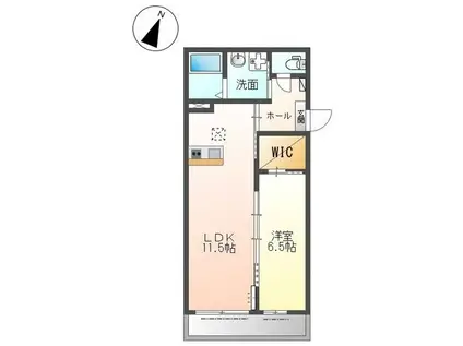 SUITE TERRACE RELIER スウィートテラス ルリエ(1LDK/2階)の間取り写真