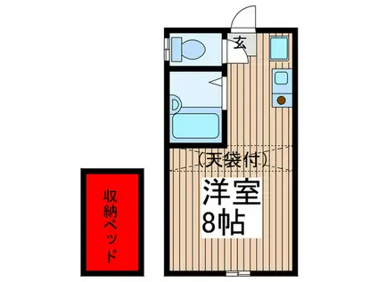 メゾン オランジュ(ワンルーム/2階)の間取り写真