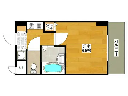 ストリーム江坂(1K/5階)の間取り写真