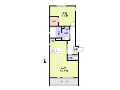 ハナミズキ(1LDK/1階)の間取り写真