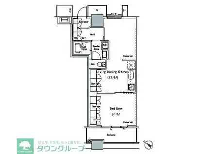 THE TOKYO TOWERS MIDTOWER(1LDK/6階)の間取り写真