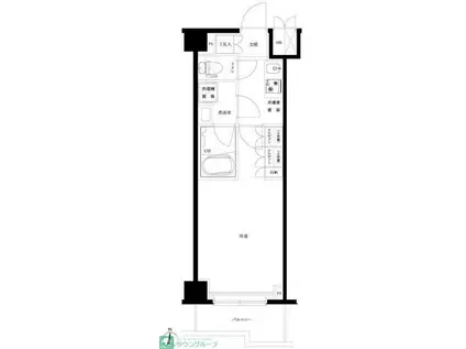 ルーブル川崎中丸子参番館(1K/4階)の間取り写真