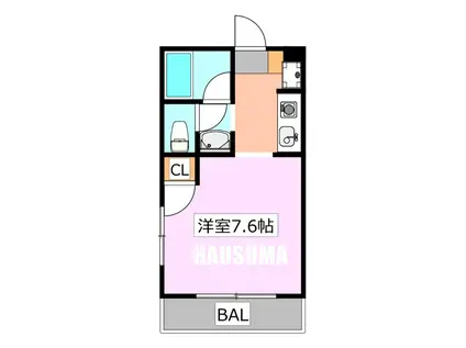 ポプラ倶楽部501(ワンルーム/1階)の間取り写真