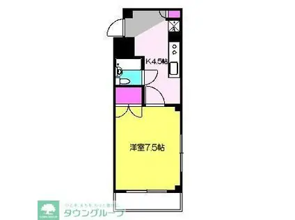 シャトレ宮崎台(1K/1階)の間取り写真