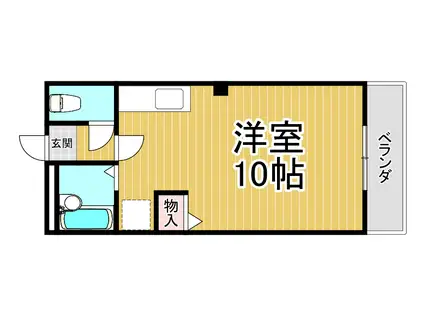 エスポワール田代(ワンルーム/2階)の間取り写真