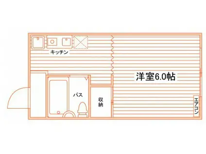 フェリーチェ富町(1K/1階)の間取り写真