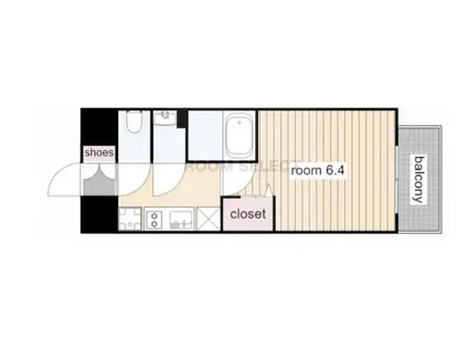 プレサンス広小路通今池(1K/14階)の間取り写真