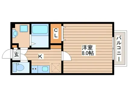 エクシリア一本杉(1K/3階)の間取り写真