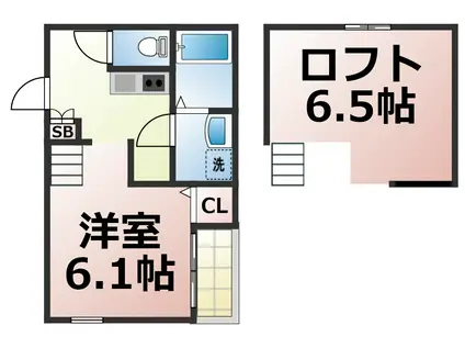ルーイヒハイム(1K/2階)の間取り写真