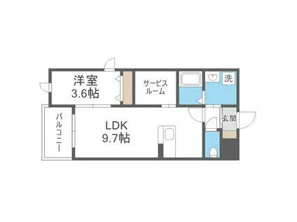 LIFEFIELD伊都(1SLDK/2階)の間取り写真