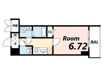 SKY HIMEJI(1K/5階)の間取り写真