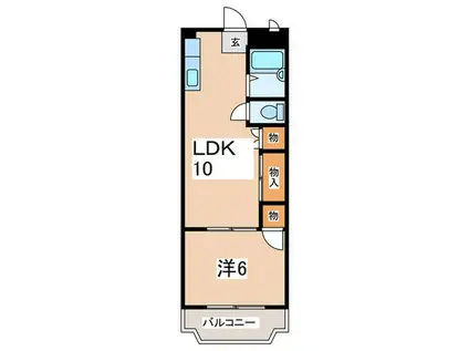 グランドマンション5(1LDK/4階)の間取り写真