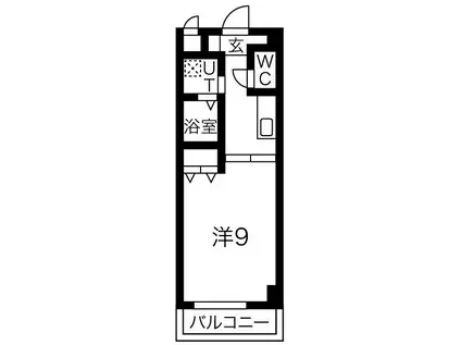 サザンクレスト堺(1K/3階)の間取り写真