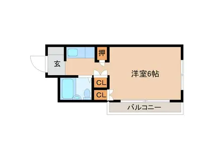 SENSE 武庫之荘(ワンルーム/3階)の間取り写真