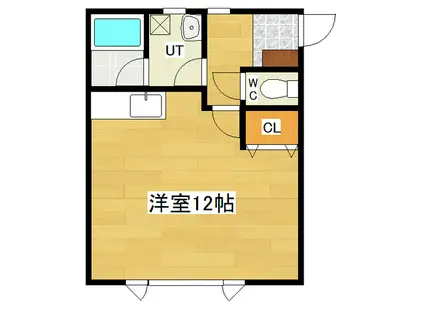 ハイムF2000(ワンルーム/2階)の間取り写真