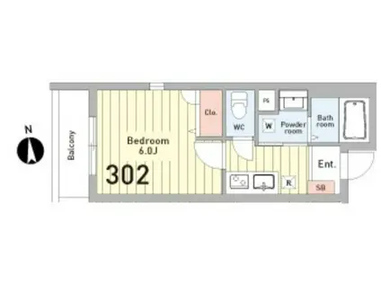 LUNA STELLA I(1K/3階)の間取り写真