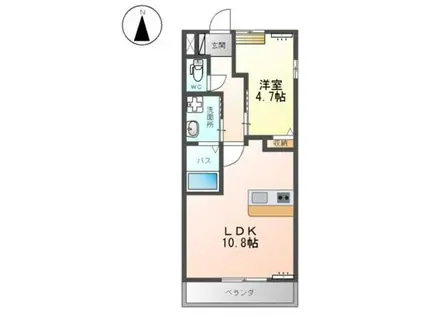 パンプキンフィールド(1LDK/1階)の間取り写真