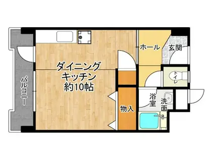 花山東団地(1K/8階)の間取り写真