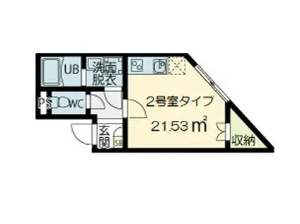 GLOBE RESIDENCE212(ワンルーム/3階)の間取り写真