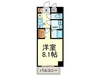 LANCIA HEIAN(1K/5階)の間取り写真