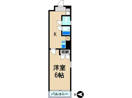 インベスト川崎(1K/4階)の間取り写真