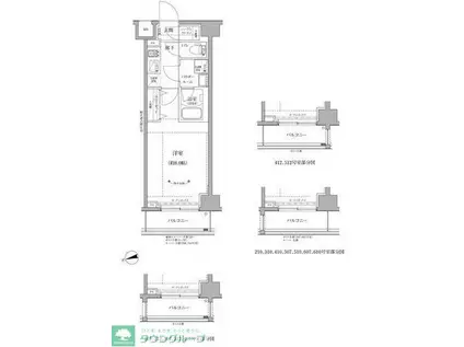 RELUXIA GRANDE川崎(1K/2階)の間取り写真