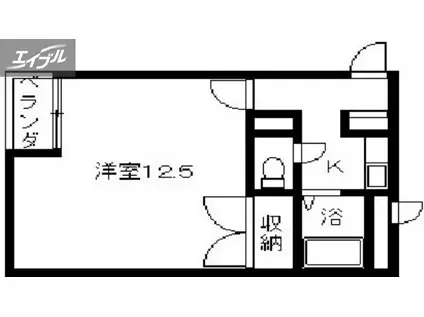 グリーンピア21(1K/1階)の間取り写真