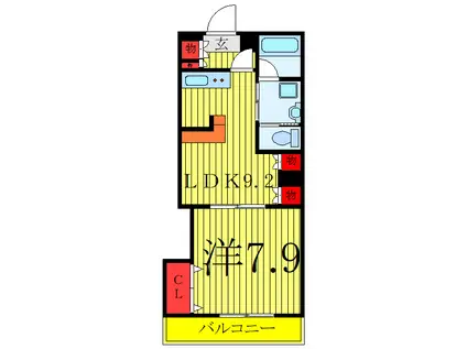 ZCO並木ビル3RD(1LDK/1階)の間取り写真