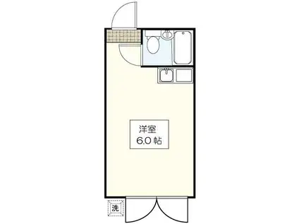 パレス調布(ワンルーム/1階)の間取り写真