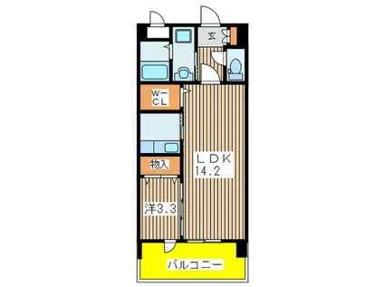 プレシャス(1LDK/1階)の間取り写真