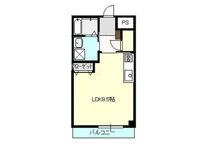 GLANZ小川II(ワンルーム/2階)の間取り写真