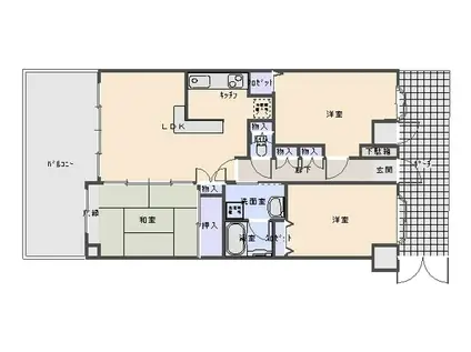 グランドール川之江(3LDK/10階)の間取り写真