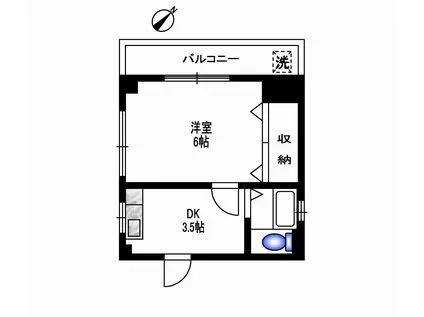 EBISUビル(1K/4階)の間取り写真