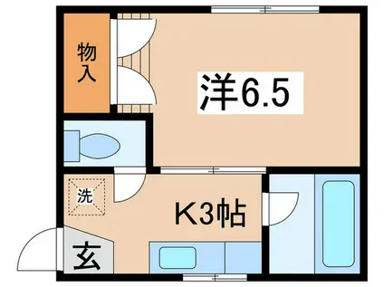 スクエアーハイツ(1K/1階)の間取り写真