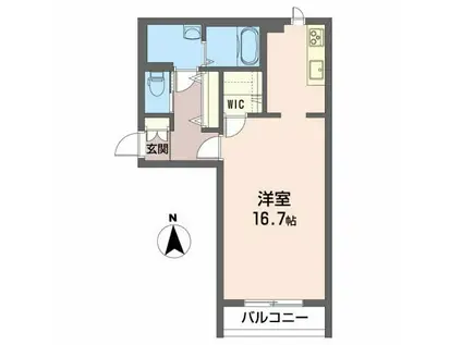 CITRINE(1K/1階)の間取り写真