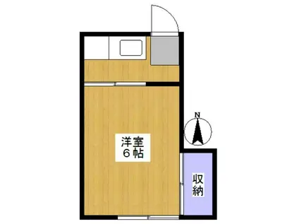 手塚アパート(1K/2階)の間取り写真