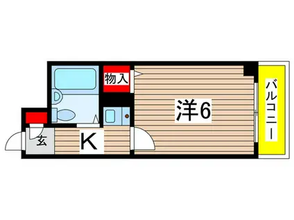 ロイヤルメゾン石橋(1K/3階)の間取り写真