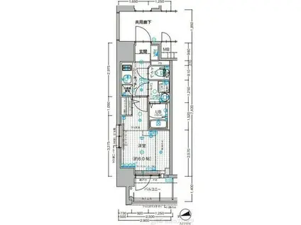 エスリード新大阪ラヴァーグ(1K/5階)の間取り写真