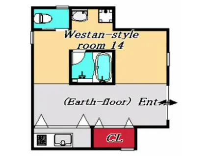 S-RESIDENCE福島玉川UNO(1K/11階)の間取り写真