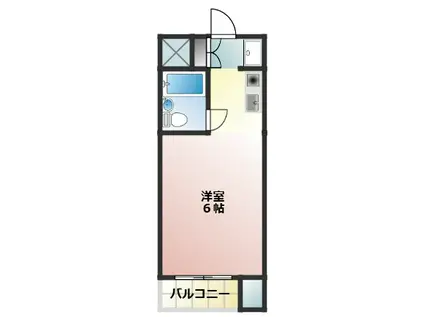 メゾンドアルドゥール(ワンルーム/12階)の間取り写真