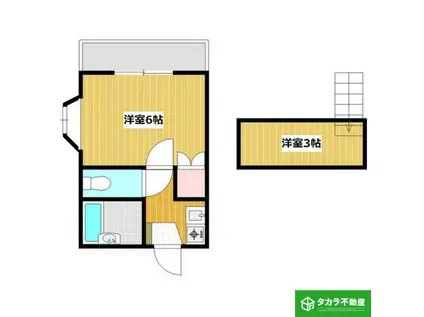 NIKORI勢家B棟(1K/1階)の間取り写真