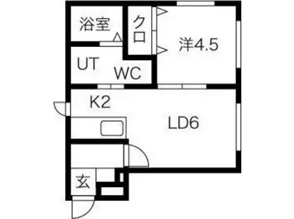 TILA北12条(1LDK/4階)の間取り写真