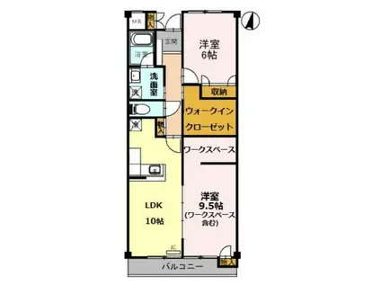 ハイツ吉田(2SLDK/2階)の間取り写真